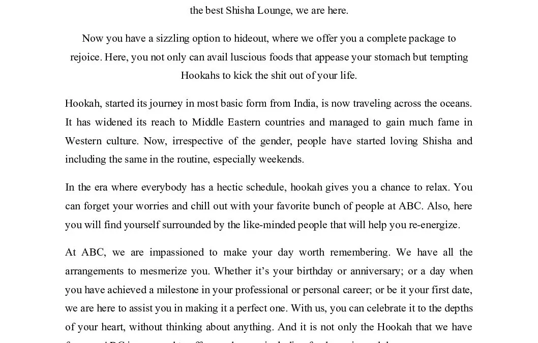 Sheesha Lounge Restaurant
